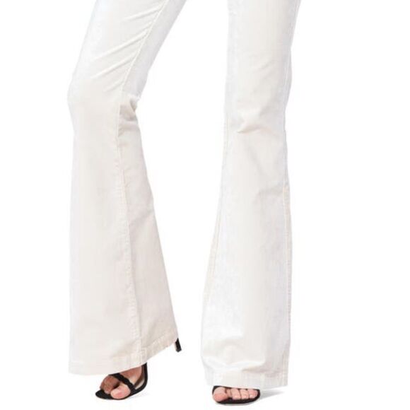 Paige Jeans soft VELVET Flare Bell Bottom Paige Size 30 Wide Leg Mom Jean NWT - Picture 3 of 8